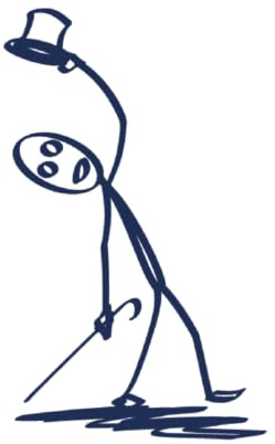 Tattwo.me – Temporäre Tattoos für Erwachsene und Kinder, hält 2 Wochen, wasserfest – Strichmännchen – Pflanzliche Tinte – EU-Kosmetik-Zertifikat – (P0317)