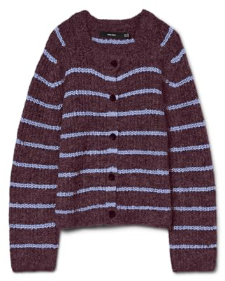 VERO MODA Vmawesome Shine Ls O-NCK Stripe Card Boo