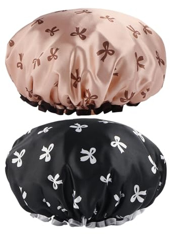 2 Pièces Bouchure De Douche, Bonnet De Douche Étanche, Couvercle De Tête De Cuisine Épaissie, Couvercle De Cheveux De Douche Pour Femmes, Couvercle De Tête De Baignoire De Salle De Bain.