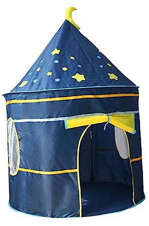 ERINGOGO Mädchen Spielzelt Prinzessinnen Schloss Für Drinnen Tragbare Spielhaus-Tent Für Mädchen Fördert Kreativität Und Vorstellungskraft Blau Für Indoor-spielspaß