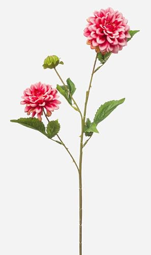artplants.de Künstlicher Zweig Dahlie CEVAST, rosa, 70cm | Kunst Dahlienzweig