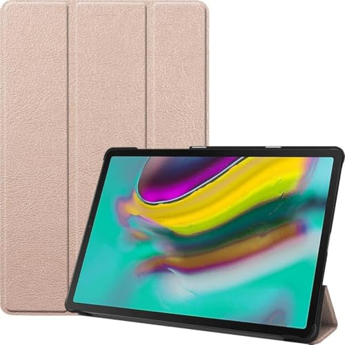 BTH - Tablet Hülle für Samsung Galaxy Tab S5e - Leichte Hülle mit Trifold Cover - Stoßfest Gold