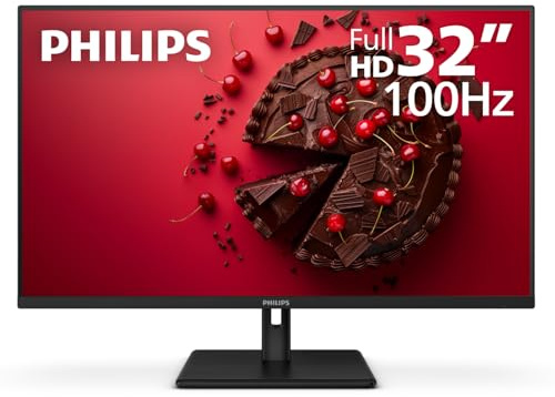 Philips 32E1N1100L Monitor senza cornice, 81,3 cm, FHD 1920 x 1080, pannello VA, Adaptive-Sync 100Hz, VESA, sostituzione di 4 anni, nero