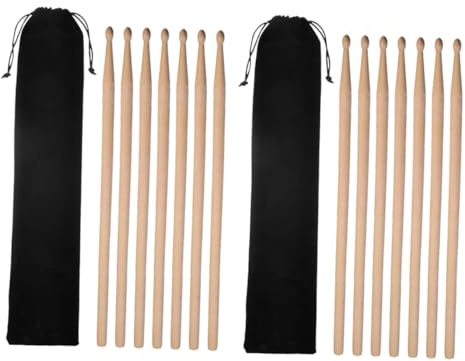 EPIGEIST 2 Satz Ahornholz Drumsticks mit Velvettasche für Jazz und Praxis Schwarz