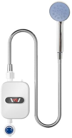 Mulcort Sofortige Wasserheizungen LCD-Digitalanzeige Thermostatische Dusche Wasserheizungsgerät Badezimmer Wasserdichte 304 Edelstahl Tankless Schnellheizmaschine für Home Hotel