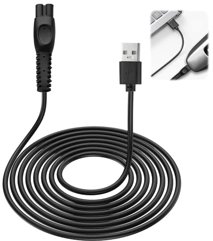 5V USB Cable Chargeur pour Philips Rasoir Électrique Câble Alimentation | Compatible avec QP2824 QP2734 QP2724 MG5920 MG7920 MG7940 S3145 BT3233 X3001 MG5940 QP2834 X3053 X5004 S7887 S5887 S3241