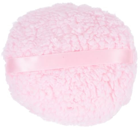 GETAJGHSD Puderquaste Weicher Rosa aus Lammwolle und Baumwolle Großer Vielseitiger Körperpuder Applikator Sanft zur Haut für Frauen für Make Up und Gesichtspflege