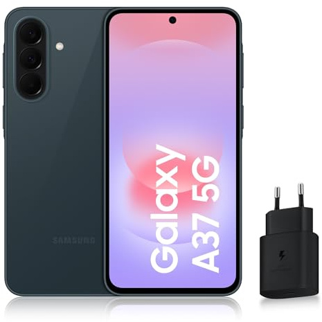 Samsung Galaxy A37 5G, Smartphone Android 5G avec l'IA accesible à Tous, 256 Go, RAM 8 Go, Chargeur Secteur Rapide 25W Inclus, Smartphone déverrouillé, Vert Foncé, Version FR