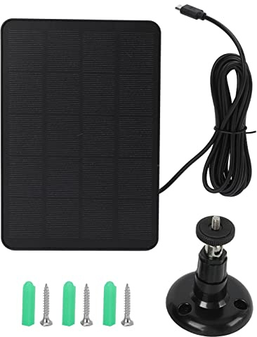 SNTSNTBOM Pour chargeur solaire à haute efficacité, panneau de silicium monocristallin avec support mural à 360 degrés, portable pour éclairage d'urgence en plein air, ventilateurs, pompes à eau