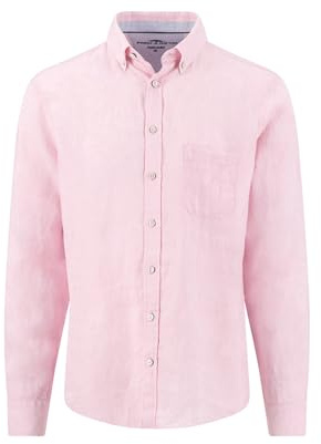 FYNCH-HATTON Hemd aus Leinen mit Button-Down-Kragen und Brusttasche Magnolia / 4XL
