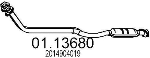 MTS 01.13680 Abgasrohr Vorne Kompatibel mit MERCEDES-BENZ 190 W201