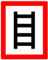 LEMAX® Feuerwehrschild, Hinweisschild zum Anleitern - DIN 4066 Alu geprägt weiß/schwarz/Randfarbe: rot 200x250mm