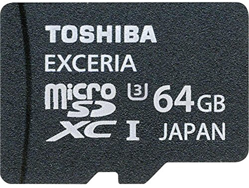 Secure Digital TOSHIBA EXCERIA, 64GB, 64 GB, MICROSDXC, CLASE 3, 95 MB/S, 60 MB/S, RESISTENTE AL Agua