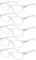 Eyekepper 5er-pack Federscharniere Vintage Herren Lesebrille (Transparenter Rahmen)