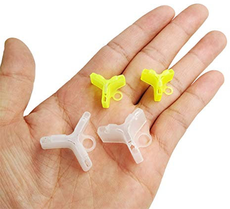 80Pcs-4Size Fishing Hook Bonnets Treble Hook Covers for Standard Hook Sizes #1/0-8,Yellow and White Availale
