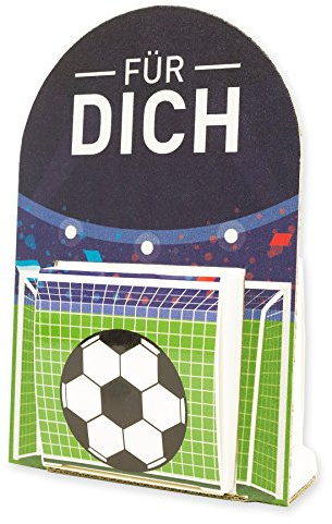 itenga Geldgeschenk oder Gastgeschenk Verpackung Fußballstadion Für Dich aus Karton 15x10cm