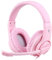 ShinePick Gaming Headset for ps4, 3.5mm Wired Leicht Bequem Overear Bass Surround Kinder Headset mit Mikrofon for PS4/ Xbox One/s/PC/Computer (Rosa)