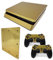 Mcbazel Vinyl Sticker Protect para Consola y Controlador, Etiqueta de Piel para PS4 Slim-Oro