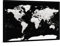 Trip Map Pinnwand Weltkarte - Leinwand Weltkarte Pinnwand mit Pins - Schwarz & Weiß Farbe - zur Personalisierung - Gerahmte Weltkarte zum Pinnen - 150x100 cm; 120x80 cm; 100x70 cm Größen