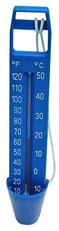 well2wellness® Poolthermometer Schwimmbad Thermometer Blau 16cm