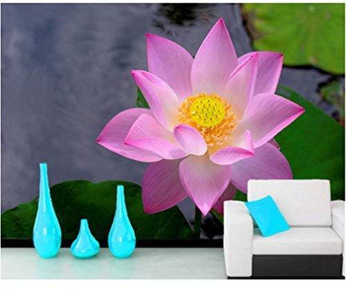 Lsfhb Lotus Blume Foto 3D Tapete Wandbild Wohnzimmer Sofa Tv Wand Schlafzimmer Tapeten Wohnkultur Restaurant Cafe-150X120Cm