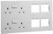 Schneider Electric Ultimate Screwless Flat Plate - Switched 4 Gang Power Socket, Double Pole with Combination Media Plate, GU34204DMPWPW, Painted White with White Insert