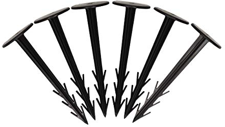 GARDENIX Erdhaken Garten 12cm, 100 Stück Erdanker Unkrautvlies, UV-beständige Kunststoff Erdnägel Unkrautvlies, Rostfreie Bodenanker für Gartenvlies, Zuverlässige Unkrautvlies Befestigung