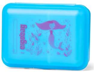 ergobag Brotdose mit Motiv und Trennfach BPA-frei Spülmaschinenfest Robust Kinderfreundlich Meerjungfrau - Blau