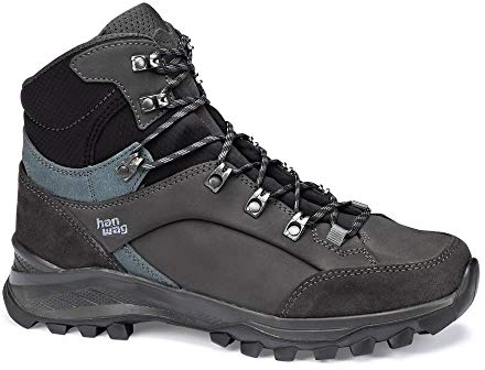 Hanwag M Banks Ll Grau - Wasserabweisender bequemer Herren Leder Trekkingschuh, Größe EU 44 - Farbe Asphalt - Dusk