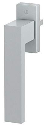 Fenstergriff Rasterolive Fensterolive Metall 45° Rasterung exklusives Design verschiedene Farben (Silber)