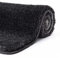 etérea Badezimmerteppich Jana - Badematte rutschfest 80x50 cm - Badvorleger waschbar Hochflor - Bathroom Mat - Badteppich Hochflor Schwer - Badläufer Teppich 50x80cm - Schwarz
