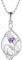 JO WISDOM Damen Halskette Schottische Distel Silber 925,Kette Anhänger Schottland Blume mit 3A Zirkonia Februar Geburtsstein Amethyst Farbe Outlander Schmuck,Schmuck für Frauen