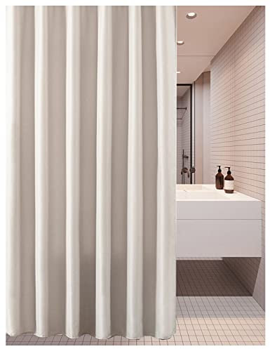 FANIVIN Rideau de Douche imperméable en Polyester Rideaux Baignoire avec Crochets Lavable en Machine Beige Largeur 150cm Hauteur 200cm