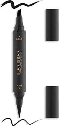 WYCON cosmetics Double Ended Eyeliner Black is Back – Eyeliner Doppelspitze in intensivem Schwarz, gleichmäßiger Strich, ohne Verschmieren