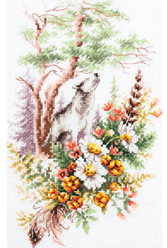 Magic Needle 250-699 ZW Sommer Waldseele Kreuzstichset mit Zählmuster Zweigart Edition, Baumwolle, multifarbig, 17x27cm