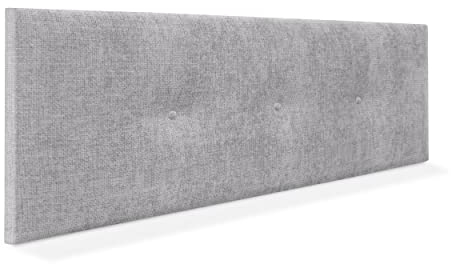 DHOME Kopfteil Natürliche Wolle Finish mit Knöpfen gepolstert Kopfteil Bett Schlafzimmer gepolstert Bettwäsche Winter Luxury (Hellgraue Wolle, 160x50cm (150/160))