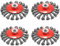 Hoypeyfiy 4pcs Wire Brush Angle Grinder Twist Knot Wire Brush Set Kit for 115mm Sander Angle Grinder Ø 100 mm M14