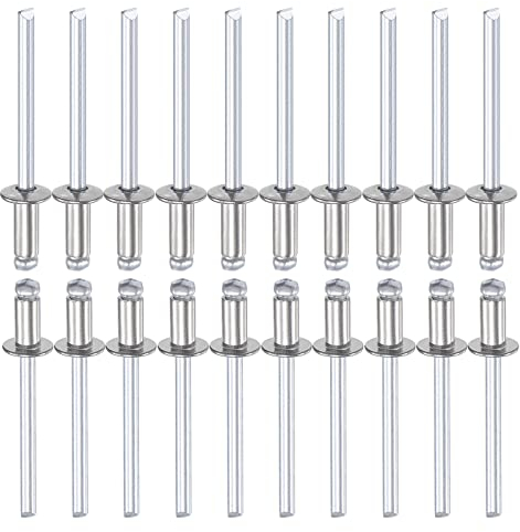 DTGN 4mm x 8mm (DxL) Aveugle Rivets - 50Paquet - Bien pour Machines Assemblage - 304 Inox Acier Dôme Ouvrir Fin Rivet