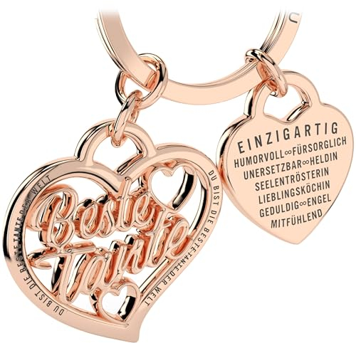 LANOLU Schlüsselanhänger Beste Tante, Geschenk für Tante, du wirst Tante Geschenk, Beste Schwestern Geschenke aus Metall