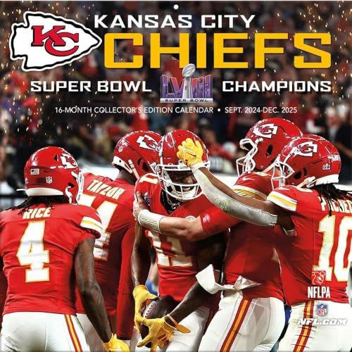 Kansas City Chiefs 2025 12x12 Team Wall Calendar