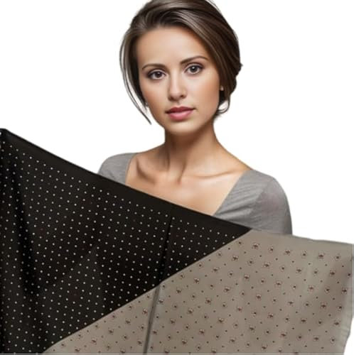 LA FERANI Seide Halstuch Bandana Klassik 70x70cm Braun Grau Tuch Seidentuch Damen Business Style Geschenk für Sie (N313)