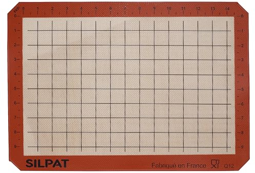 Silpat The Original Premium Antihaft-Silikon-Backmatte, gerasterte halbe Blattgröße, 29,8 x 41,6 cm