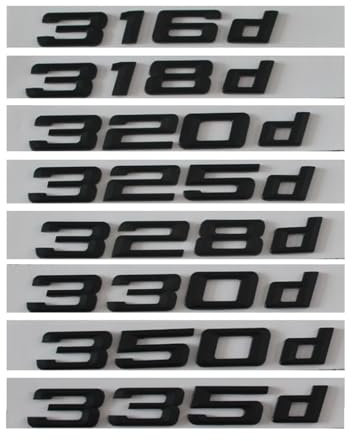 ALMVIS Schwarz 316d 318d 320d 325d 328d 330d 335d Auto-Emblem, Embleme, hintere Nummer, Buchstaben, Abzeichen, passend for BMW 3er-Serie E90 E46 E91 E92 E93 F30(328d)