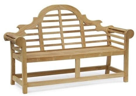 Teako Design Teak Marlborobank Caserta 150cm Massivholz Wetterfest, Witterungsbeständig, langlebig und robust, Teakholzmöbel, Terassenmöbel, Gartenzubehör