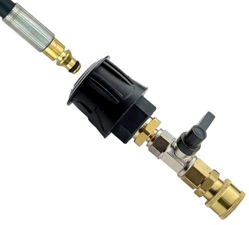 M&M Smartek Schlauchadapter Quick Connect + Schnellkupplung & Absperrventil Kugelhahn kompatibel mit Kärcher, Parkside, Black&Decker, Nilfisk, STIHL, Bosch, Lavor (Für Nilfisk)