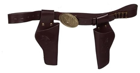 CREATIV DISCOUNT Holstergürtel/Pistolenholster mit Patronen, 135cm - Verschiedene Ausführungen