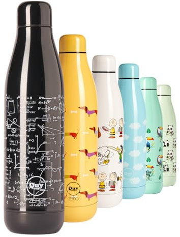 Borraccia Termica in Acciaio Inox da 500/700 ml con Chiusura Ermetica - Thermo Bottiglia Einstein - Design Italiano in vasto assortimento di Fantasie per rendere Allegra ogni tua giornata
