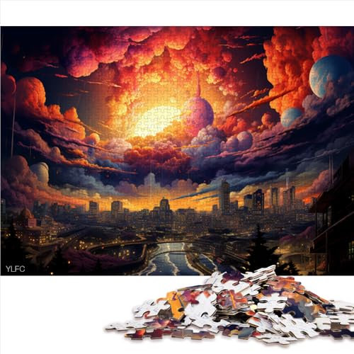 Puzzle mit 1000 Teilen, farbenfrohes Psychedelia-Puzzle in Los Angeles, Papierpuzzle, geeignet für Erwachsene und Kinder ab 12 Jahren, pädagogisches Spiel und herausforderndes Spielzeug.