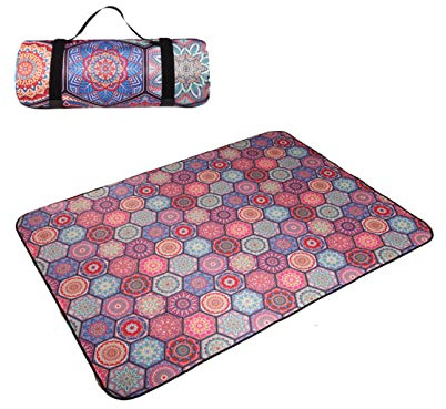 Große wasserdichte Picknickdecke, 200 x 200 cm/200 x 300 cm, Outdoor-Strandmatte mit 3 Schichten, faltbare Parkdecke für Familie, Camping, Reise, Teppich für Gras, extra groß, 300 x 200 cm