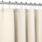 Duschvorhang Leinen mit Metall Duschvorhangringe Stoff Textil Badewannenvorhang Anti Schimmel Bad Vorhang Set Wasserdicht Badewanne Vorhang Schwerer Shower Curtain Badezimmer - 122 x 182cm (Beige)
